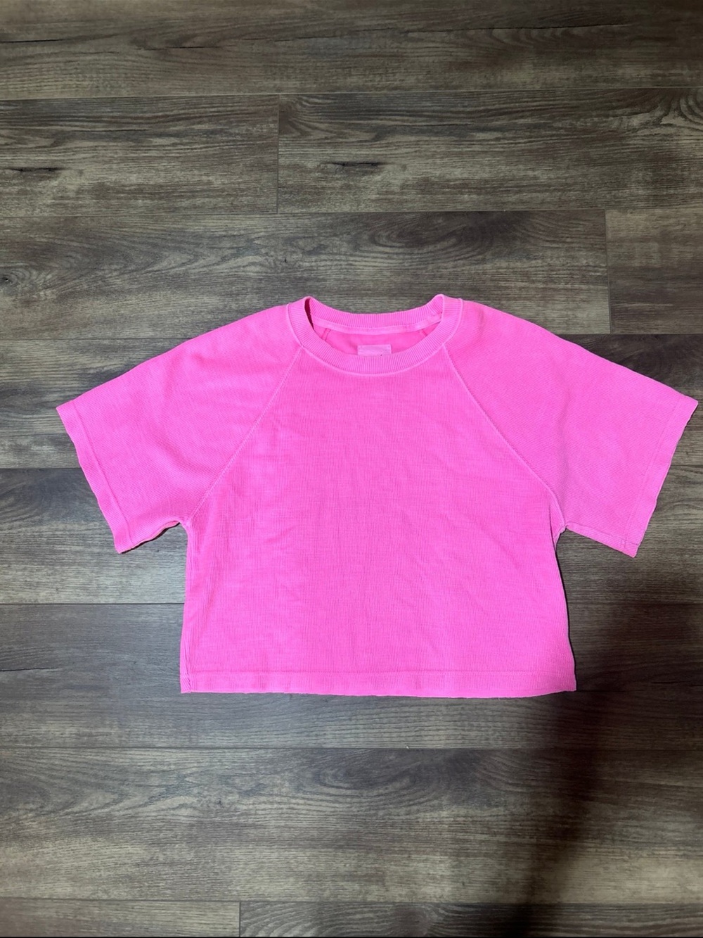 Women’s Aerie Bright Pink Short Sleeve Crewneck Top